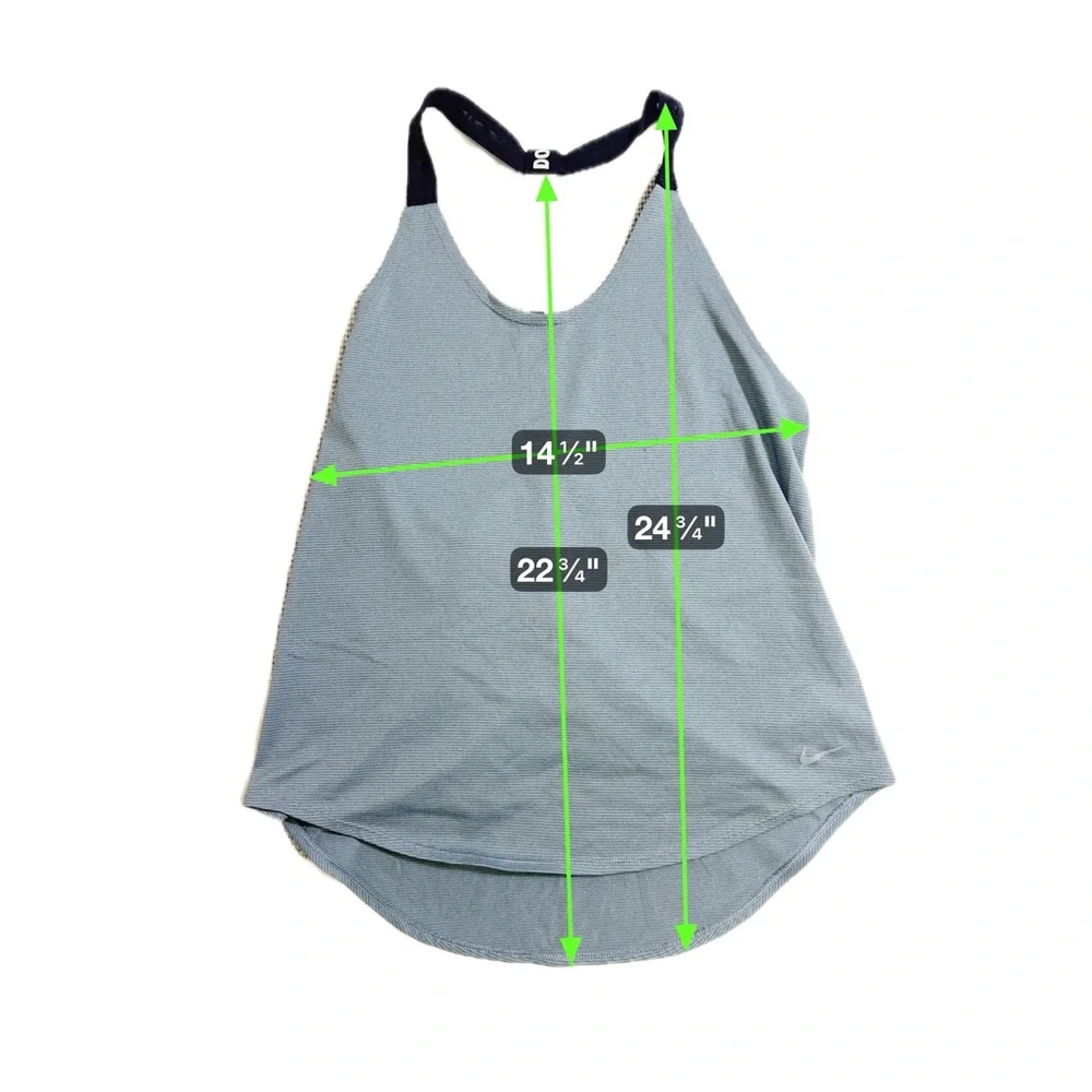 Nike Dri-FIT‎ “Just Do It” T-Back Tank Top Gray Women’s Size Small
